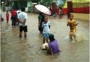 Banjir di Desa Meleber